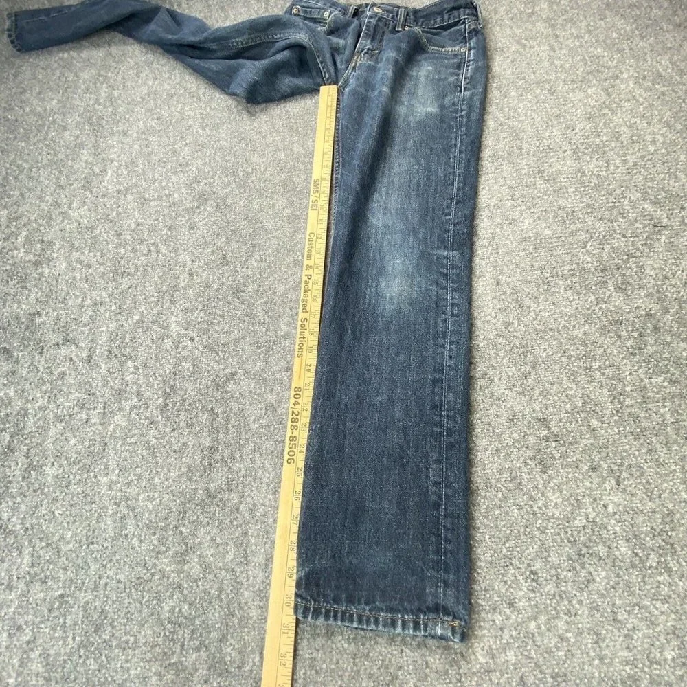 Levi's 514 Slim Straight Men 29x30.5 Blue Denim Distressed Fade Streetwear Work